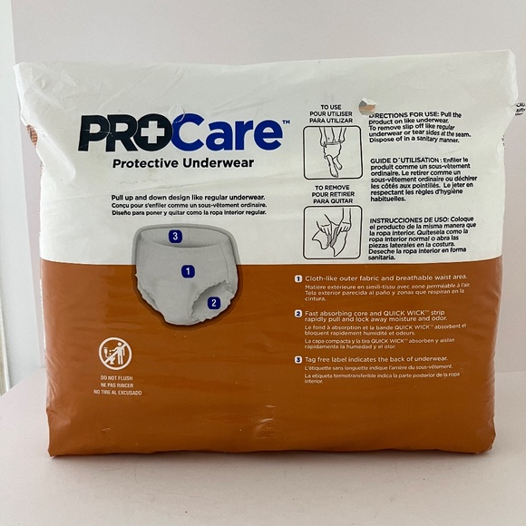 ProCare Protective Underwear Adult Diapers Pull On X-Large 58" - 68" 14 - Picture 6 of 6